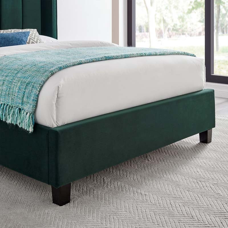 Poland Green Double Bed Frame