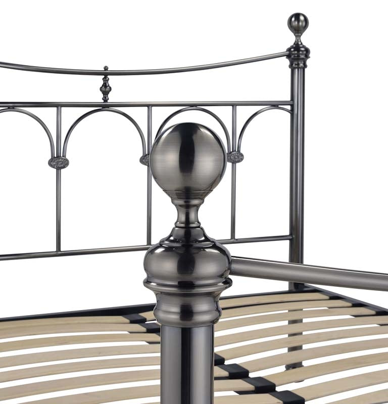 Gemma Nickel Double Bed Frame