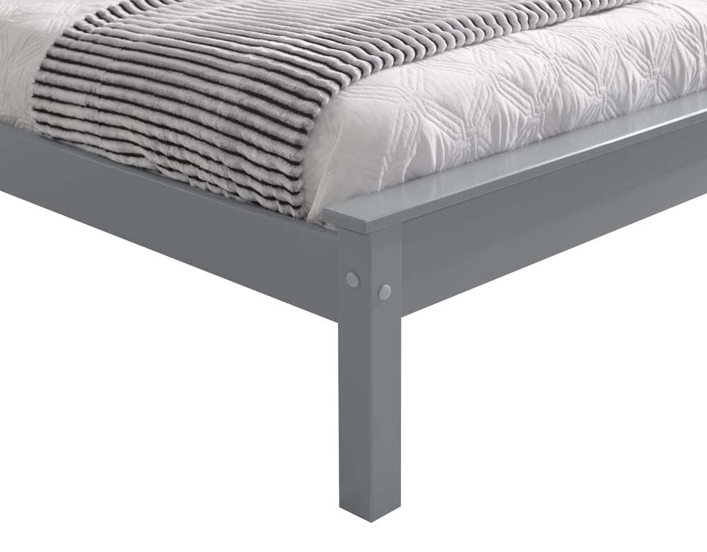 Taurean Grey Low Foot Single Bed Frame