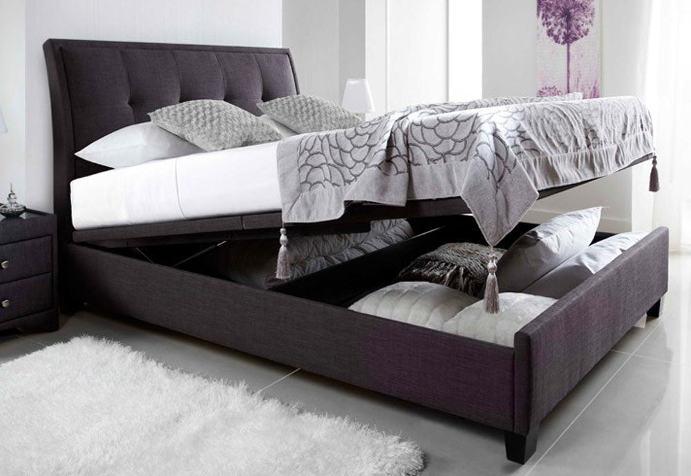 Acclaim Slate King Size Ottoman Storage Bed Frame