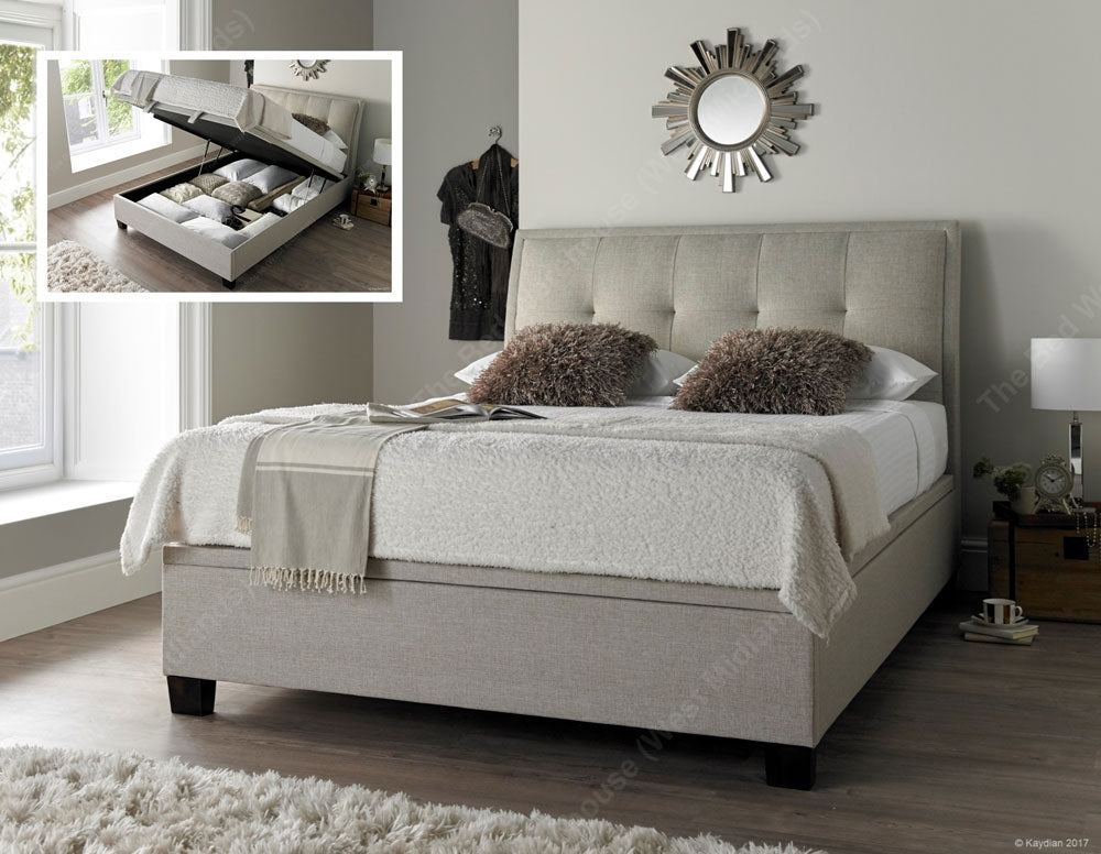 Acclaim Oatmeal Super Kingsize Ottoman Storage Bed Frame