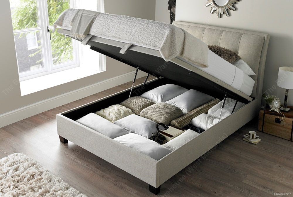 Acclaim Oatmeal Super Kingsize Ottoman Storage Bed Frame