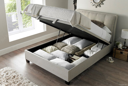Acclaim Oatmeal Super Kingsize Ottoman Storage Bed Frame