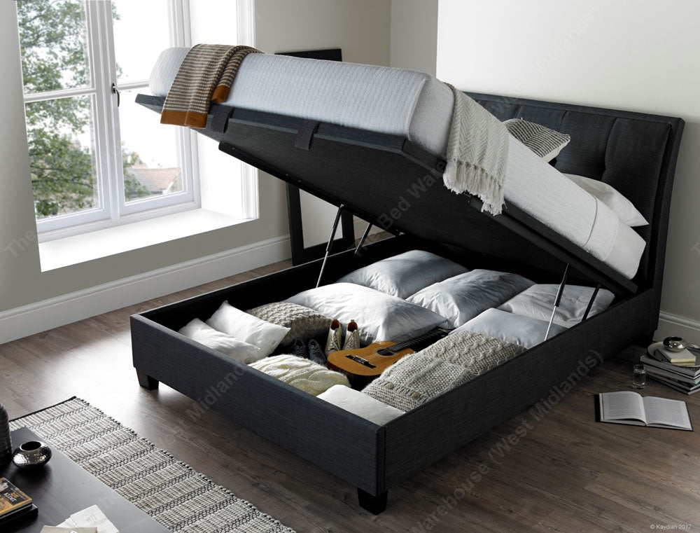 Acclaim Slate Double Ottoman Storage Bed Frame