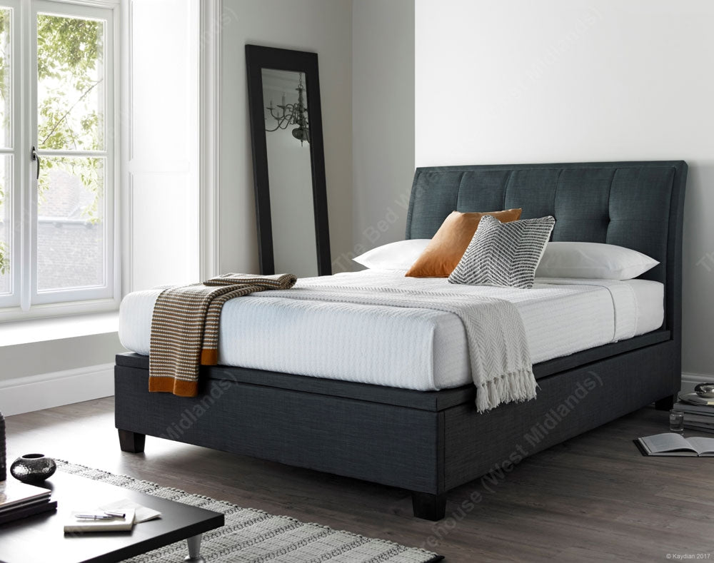 Acclaim Slate Double Ottoman Storage Bed Frame
