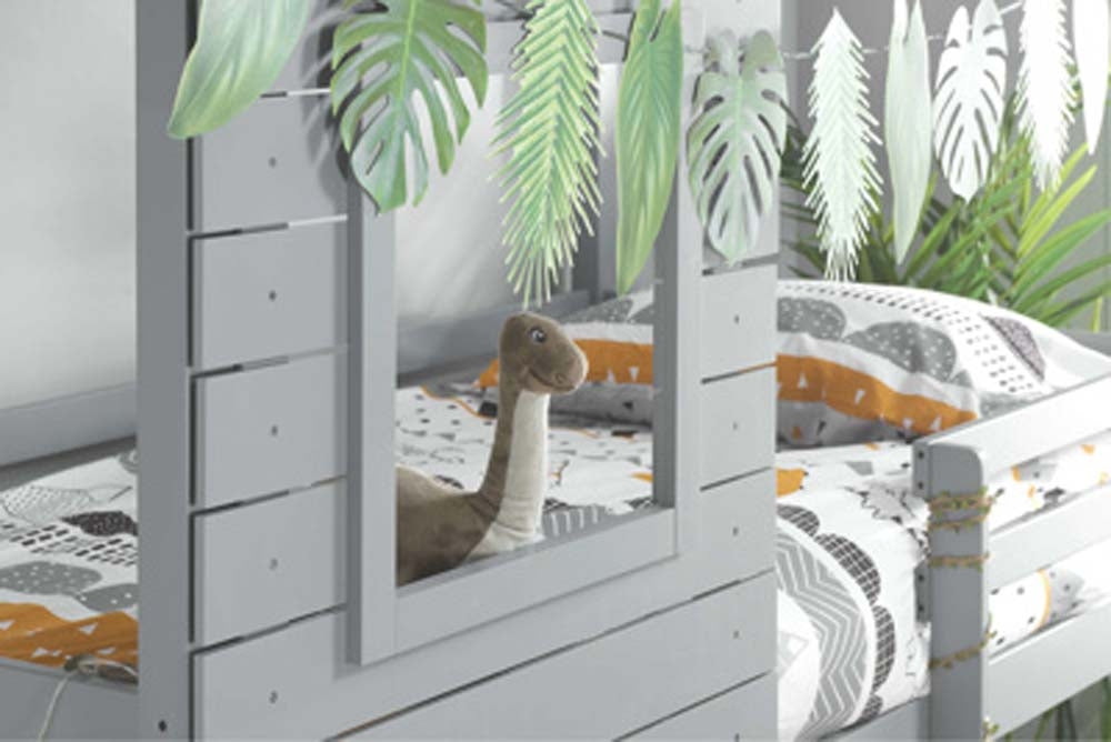Grey Tree House Bunk Bed