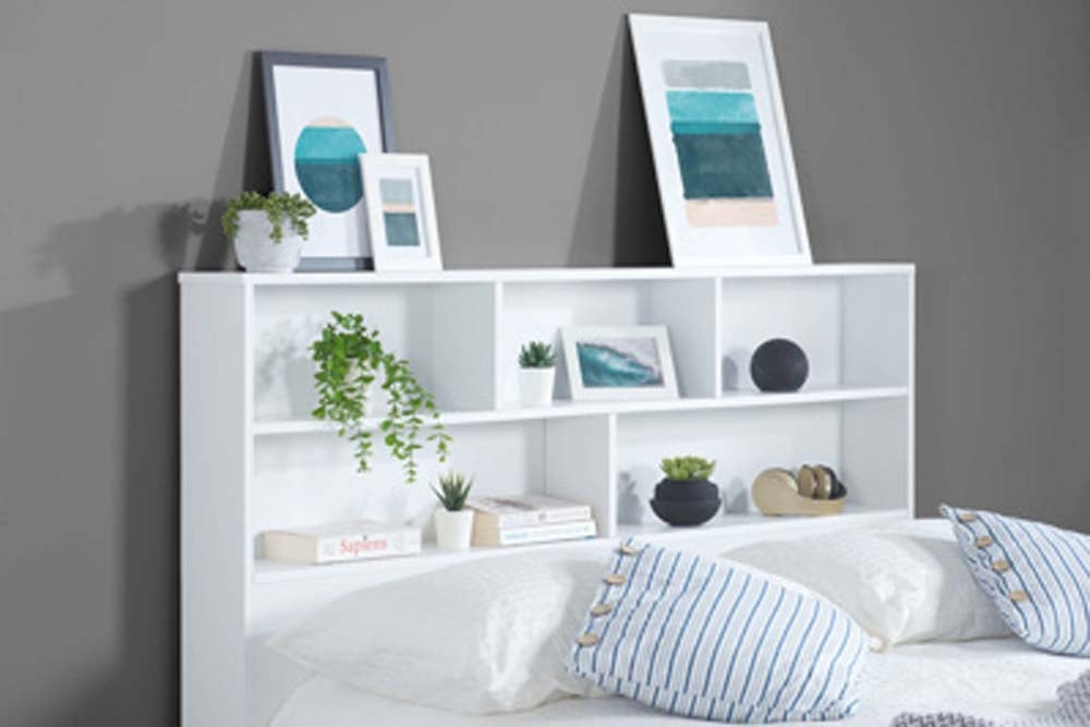 Amalfi White King Size Storage Bed Frame
