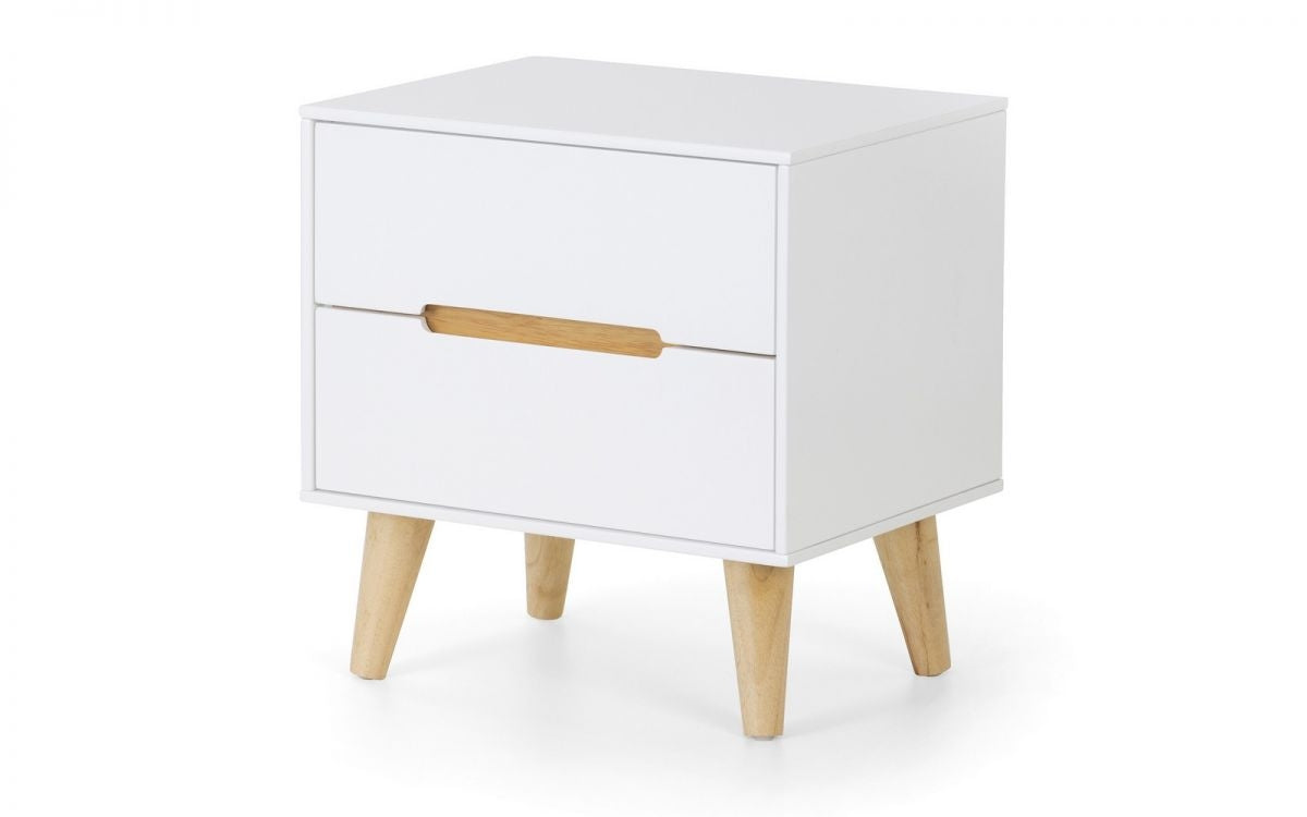 Alcester White 2 Drawer Bedside