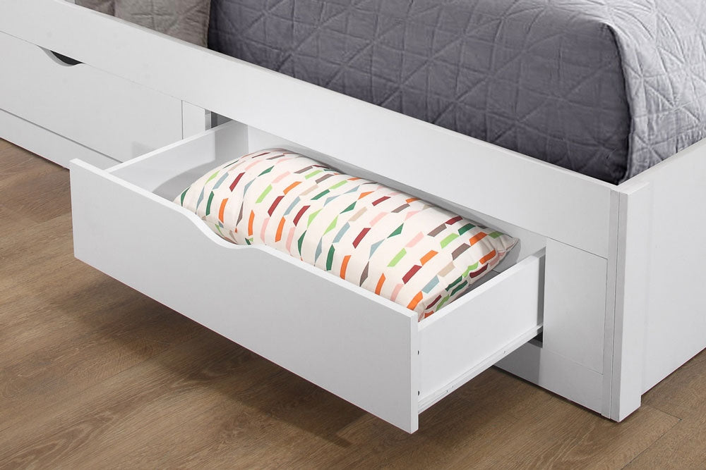 Apple White Storage Bed