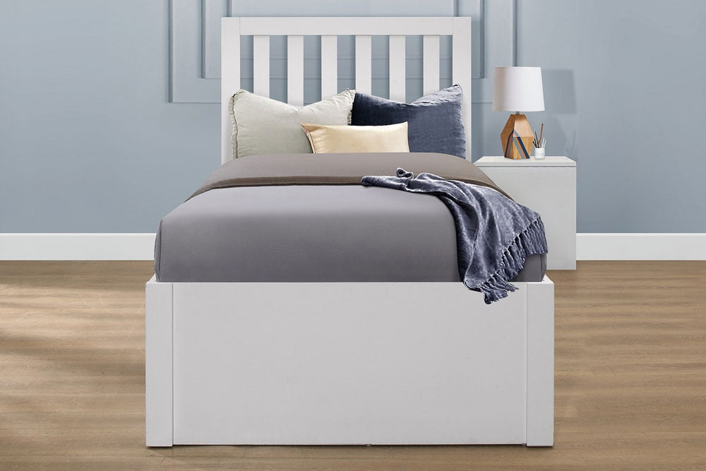 Apple White Storage Bed