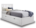 Apple White Storage Bed