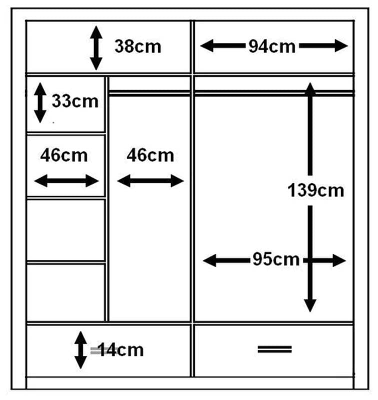Newcastle Grey Sliding Door Wardrobe 200cm With Lights