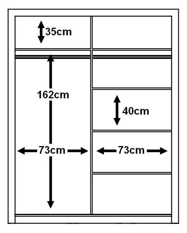 Liverpool Grey Sliding Door Wardrobe 150cm