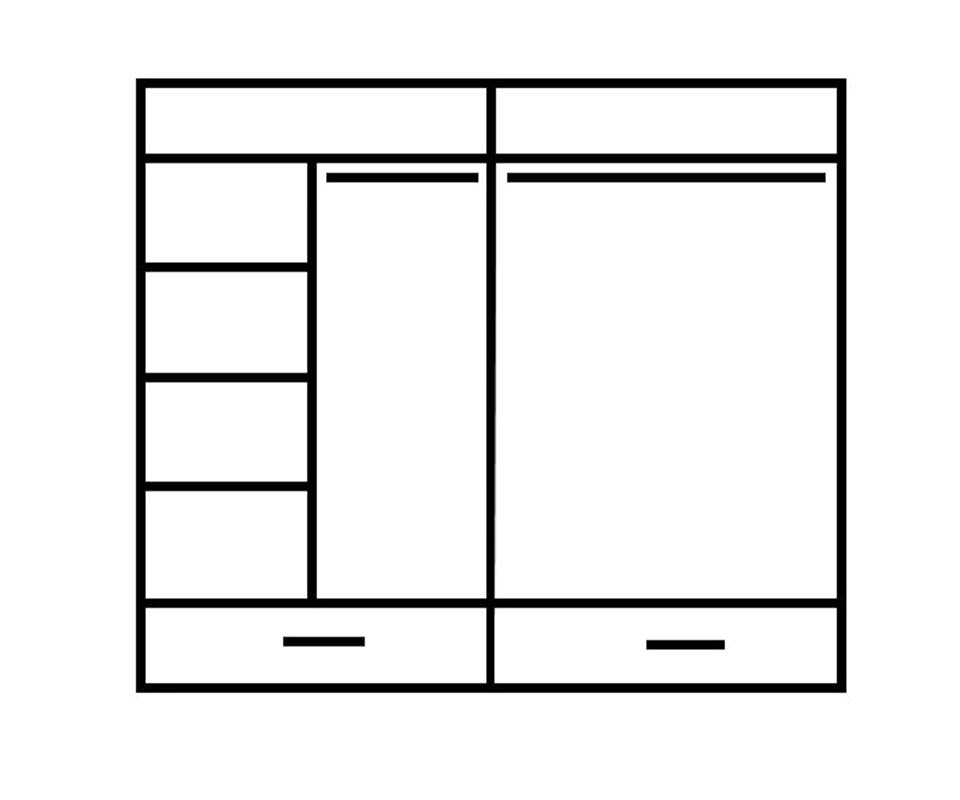 Newcastle Grey Sliding Door Wardrobe 200cm With Lights