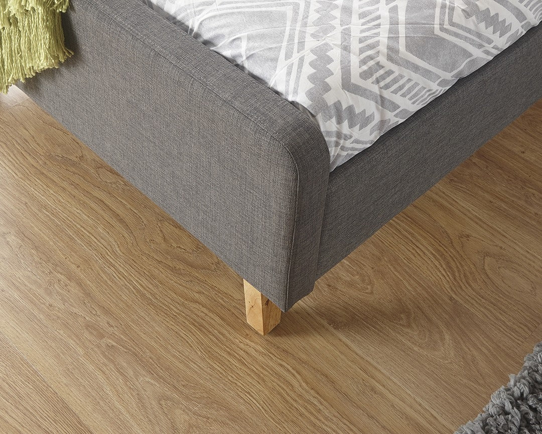 Ashville Dark Grey Double Bed Frame