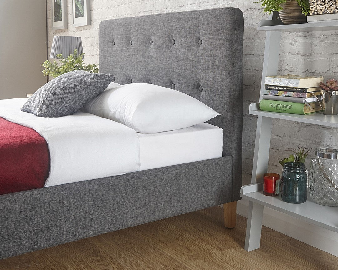 Ashville Dark Grey Double Bed Frame