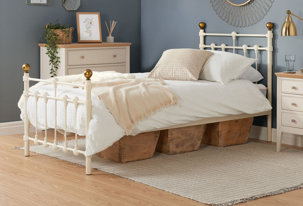Atlas Cream Single Bed Frame