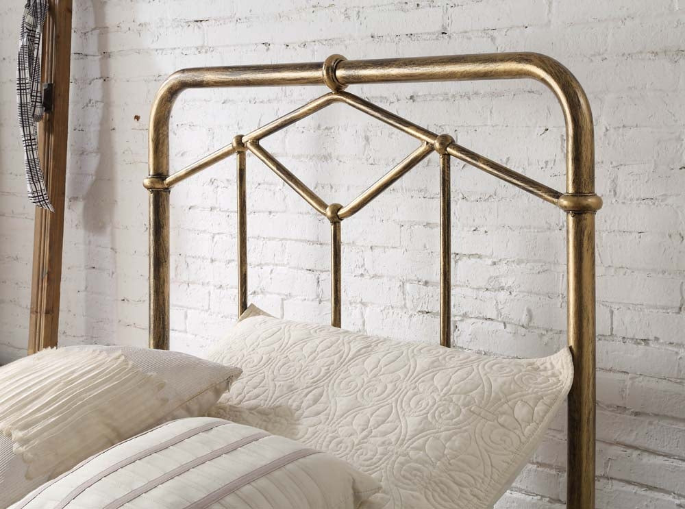 Acton Antique Bronze Single Bed Frame