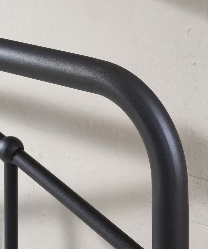 Acton Sand Black Single Bed Frame