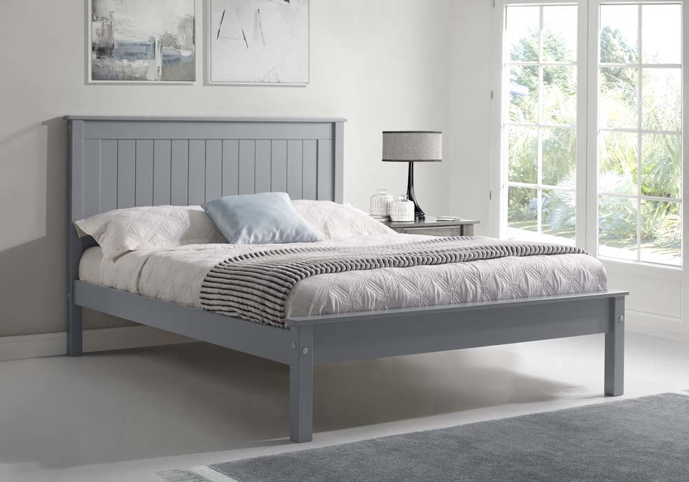 Taurean Grey Low Foot Single Bed Frame