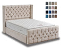 Belgravia Winged Upholstered King Size Bed Frame