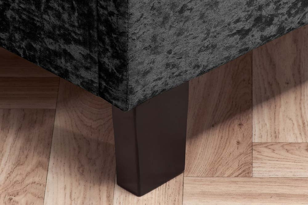 Berlin Parade Black Crushed Velvet Single Bed Frame