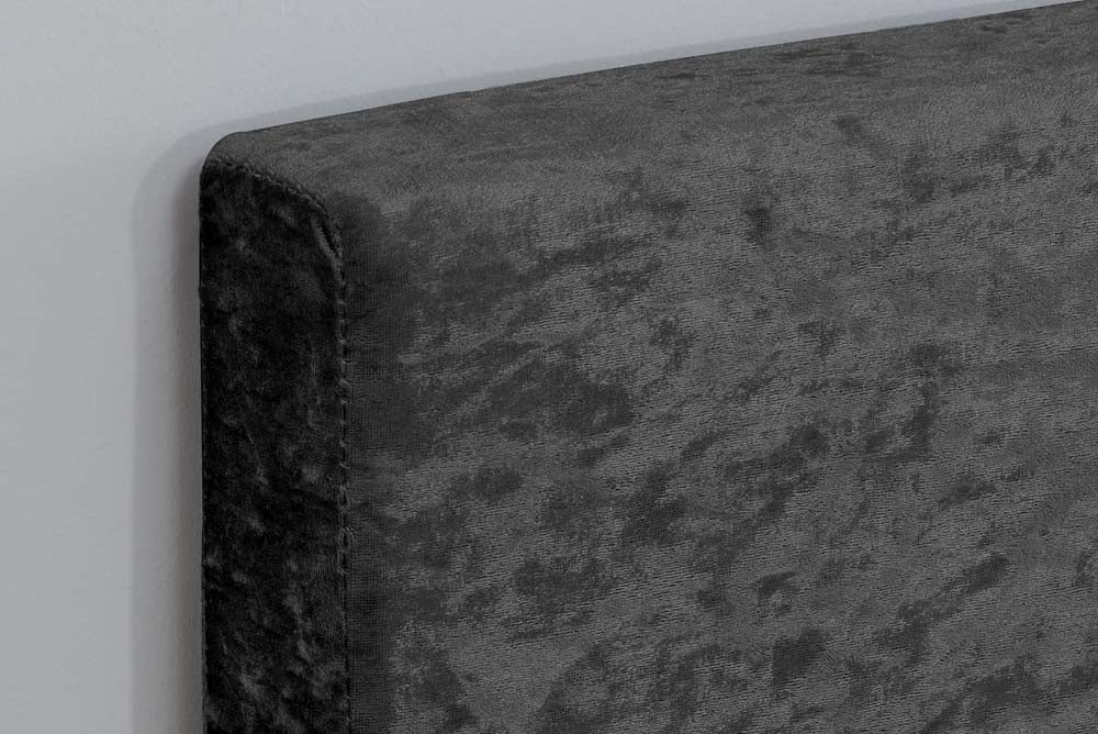 Berlin Parade Black Crushed Velvet Single Bed Frame