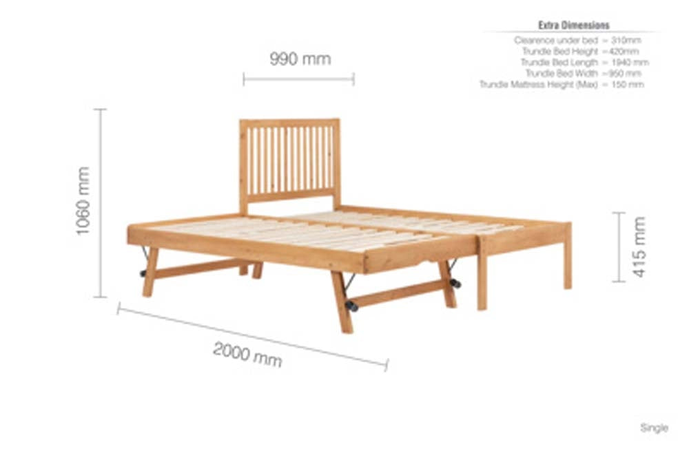 Burford Pine Guest Bed Frame