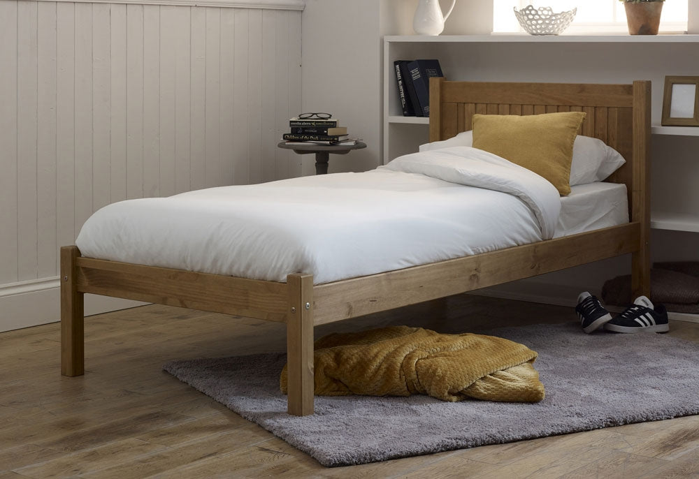 Capri Rustic Pine Double Bed Frame