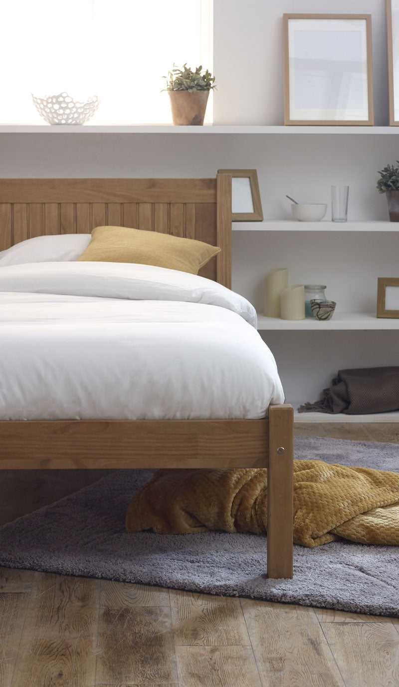 Capri Rustic Pine Single Bed Frame
