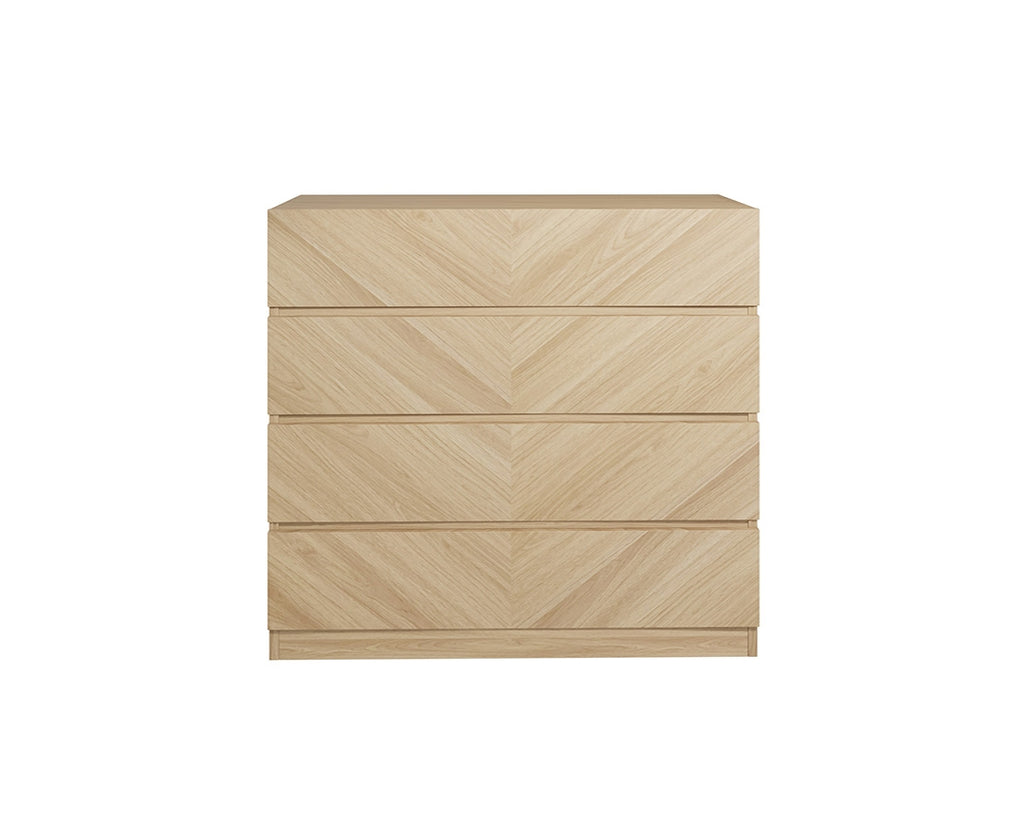 Catalan Oak 4 Drawer Chest