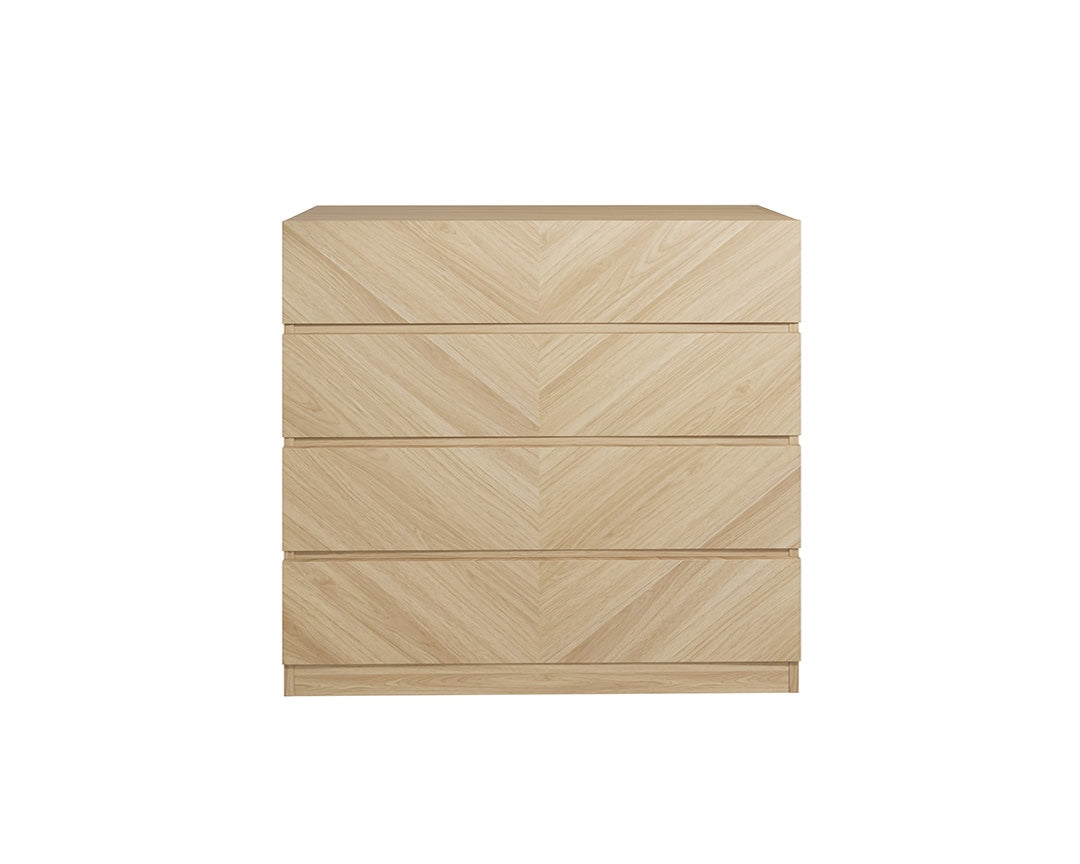 Catalan Oak 4 Drawer Chest