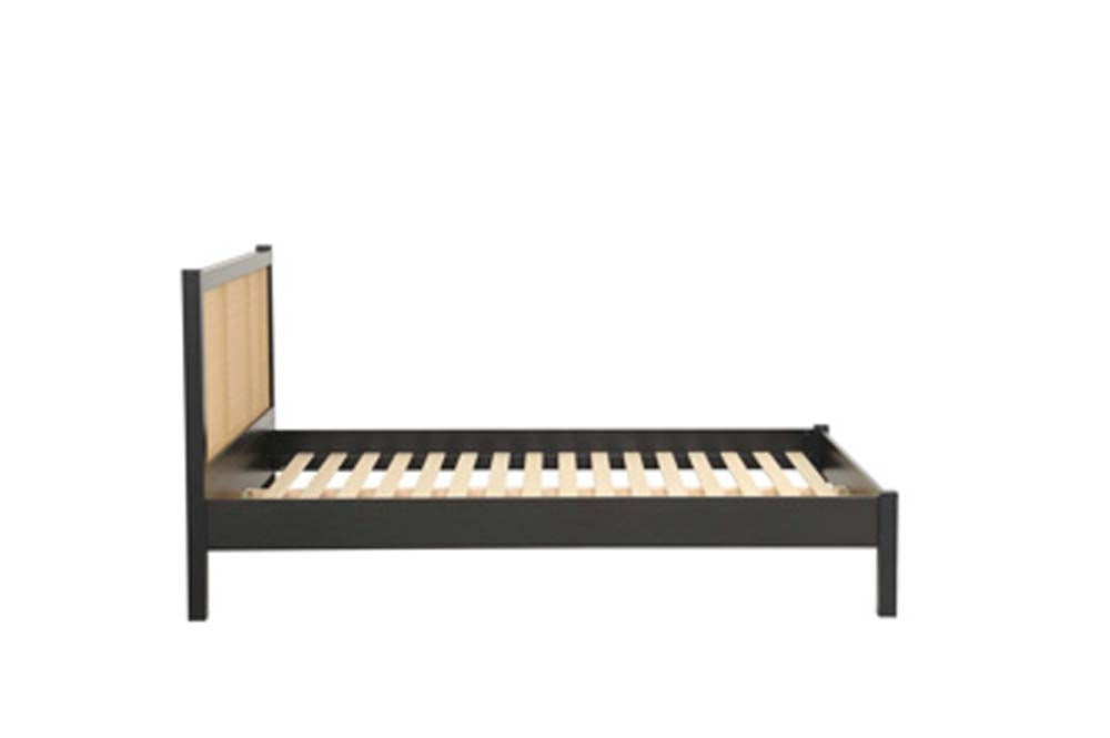 Croxon House Rattan Black King Size Bed Frame