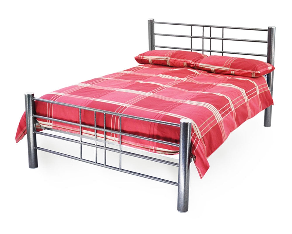 Cuban Gun Metal Double Bed Frame