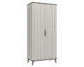 Derby White Grey Grey Oak Extra Wide Wardrobe