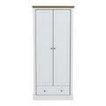 Dawlish White 2 Door 1 Drawer Wardrobe