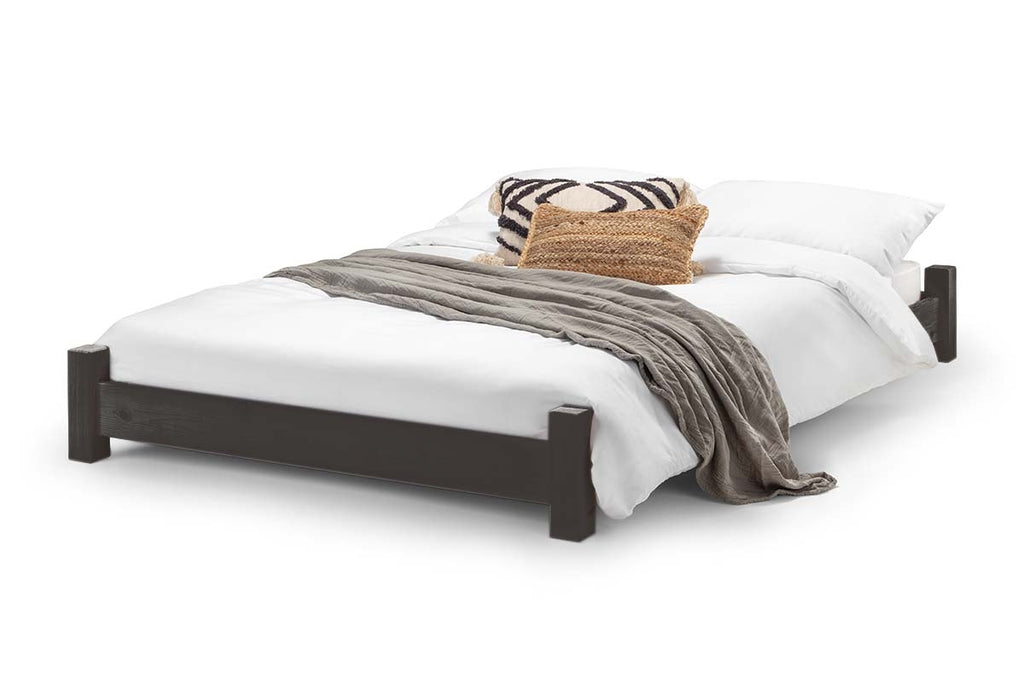 Tokyo Low Ebony King Size Bed Frame