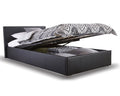 End Lift Ottoman Storage Black Double Bed Frame