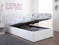End Lift Ottoman Storage White Single Bed Frame