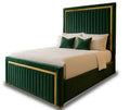 Rule The Room Gold Strip Double Bed Frame