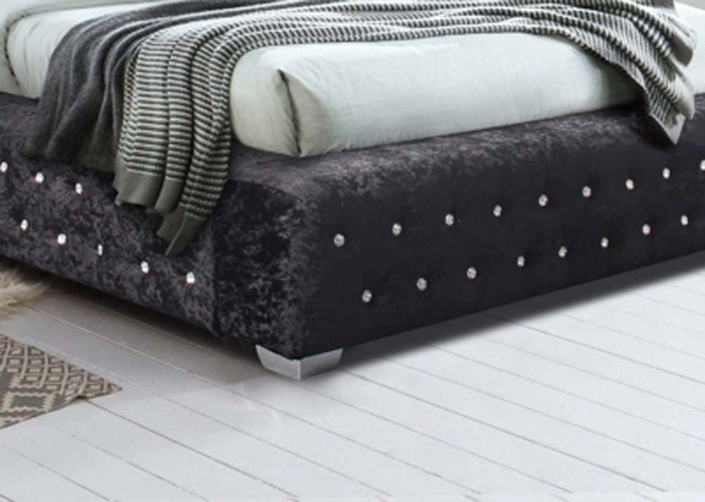 Grand Luxe Black Super King Size Bed Frame