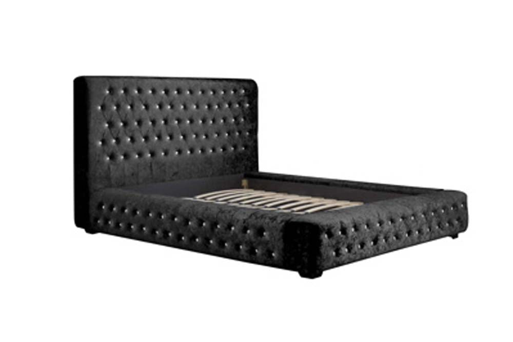 Grand Luxe Black Super King Size Bed Frame