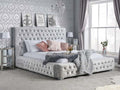 Grand Luxe Silver Double Bed Frame