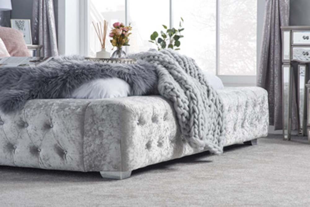 Grand Luxe Silver Double Bed Frame