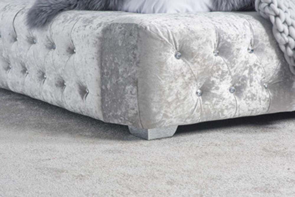 Grand Luxe Silver Double Bed Frame