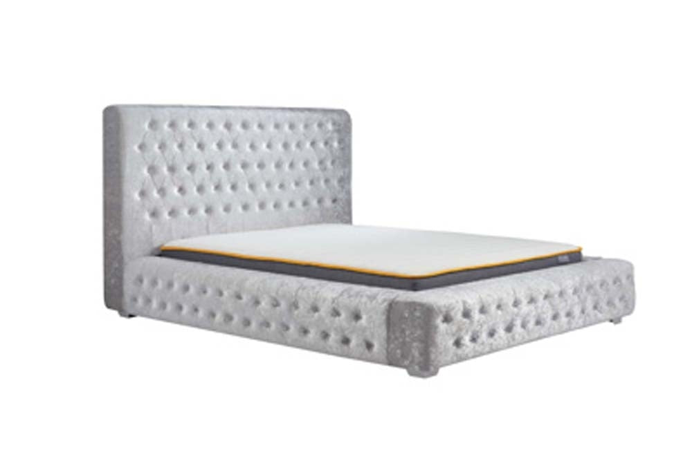 Grand Luxe Silver Double Bed Frame