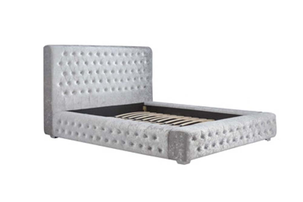 Grand Luxe Silver Double Bed Frame