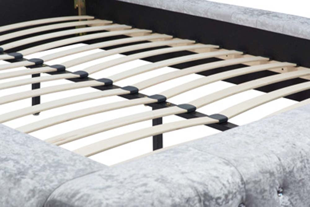Grand Luxe Silver Double Bed Frame