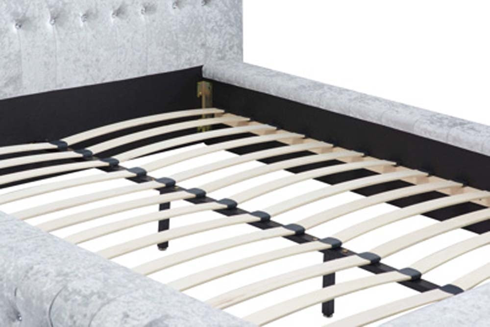 Grand Luxe Silver Double Bed Frame