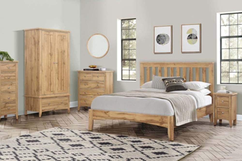 Hamstead Oak Effect Three Quarter Bed Frame